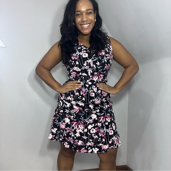 White House Black Market floral midi dress cottagecore coquette Kentucky Derby - Picture 11 of 12